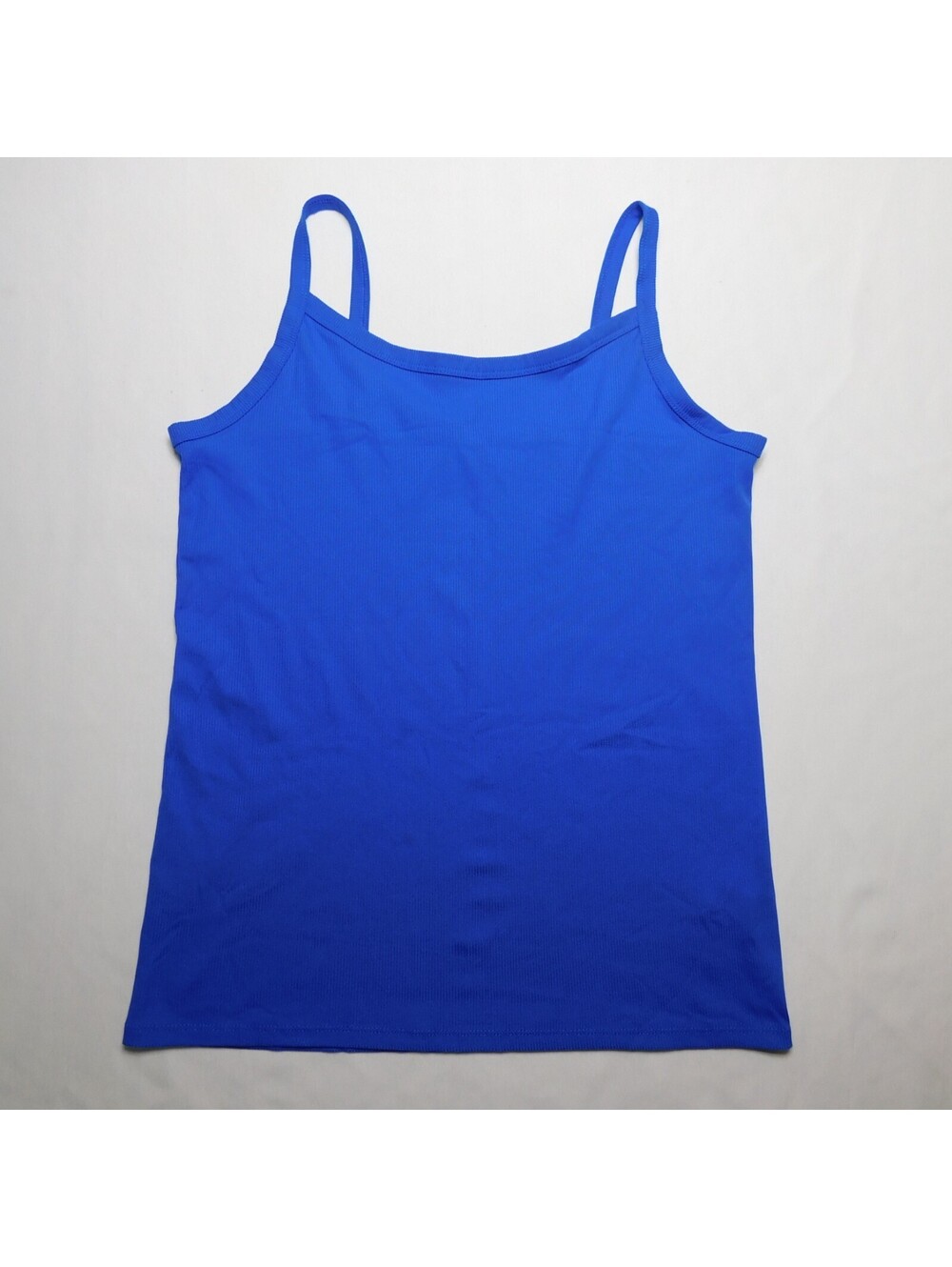 No Boundaries Women's Tank Top Size XL 15-17 Royal Blue Ribbed Cami Scoop Neck